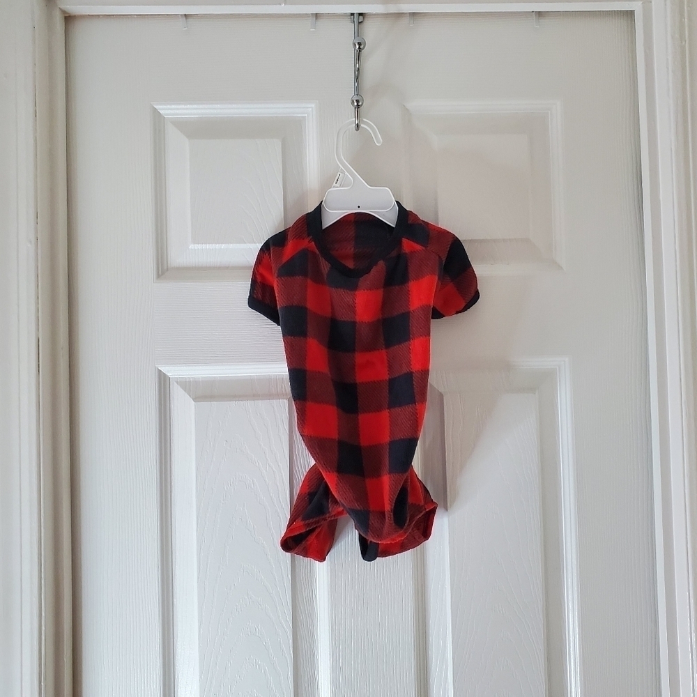 🇺🇸Buffalo Plaid Pajamas/Outfit for your Furbaby Size Small - Picture 2 of 7